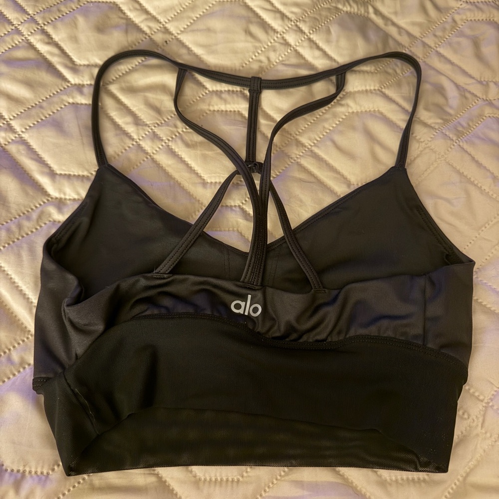 ALO Yoga Black Strappy Sports Bra
